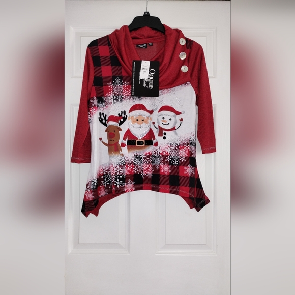 Oqune Brand Women's Christmas Top - Picture 7 of 8